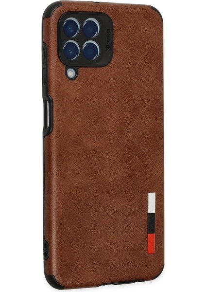 Buğz Samsung Galaxy M33 Kılıf Loop Deri Silikon - Kahverengi modelleri
