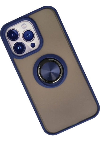 Buğz Iphone 13 Pro Kılıf Montreal Yüzüklü Silikon Kapak - Lacivert fiyatları