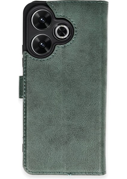 Buğz Xiaomi Redmi 13 4g Kılıf Trend S Plus Kapaklı Kılıf - Yeşil