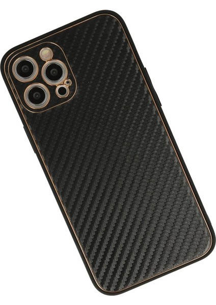 Buğz Iphone 12 Pro Max Kılıf Coco Karbon Silikon - Siyah modelleri