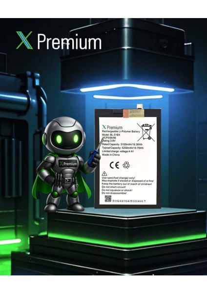 Xpremium Infinix Hot 10 Uyumlu Batarya Pil Süper Yüksek Kalite 5200 Mah BL-51BX modelleri