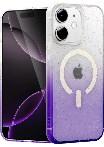 Buğz Apple Iphone 11 Pummel Shiny Magsafe Kapak - Mor