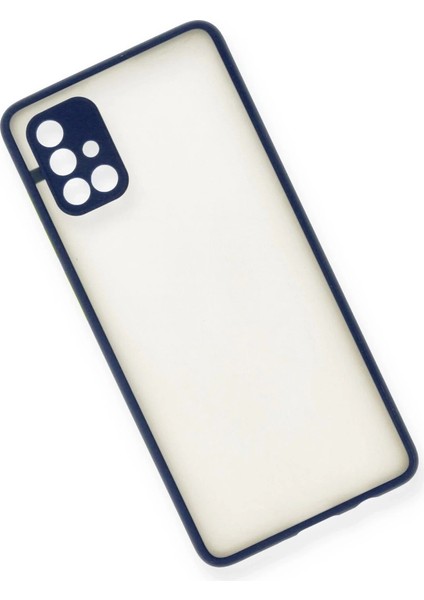 Buğz Samsung Galaxy A71 Kılıf Montreal Silikon Kapak - Lacivert modelleri
