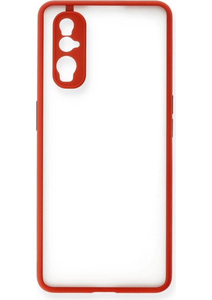 Buğz Oppo Find X2 Kılıf Montreal Silikon Kapak - Kırmızı