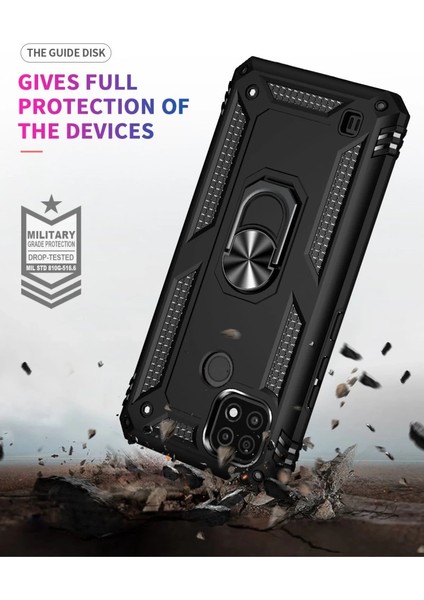 Buğz Realme C21 Kılıf Sofya Yüzüklü Silikon Kapak - Siyah fırsatları