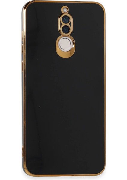 Buğz Huawei Mate 10 Lite Kılıf Volet Silikon - Siyah