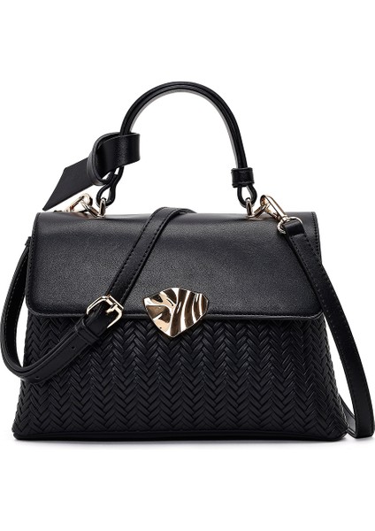 Kadın Siyah Uzun Askılı Klasik Kol Çantası 25ABD284614