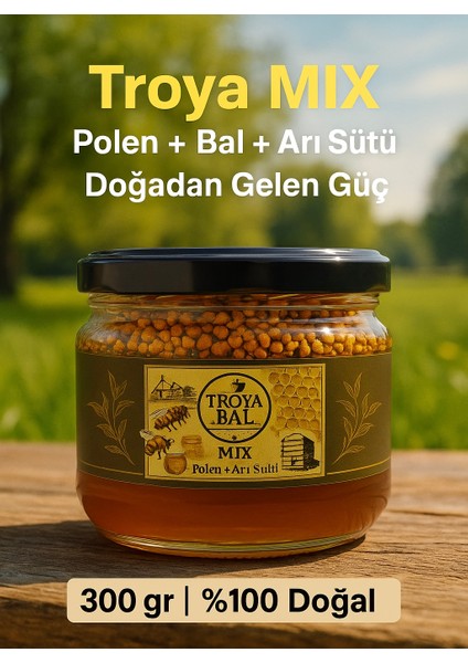Troya Doğal Enerji Deposu Bal&polen&arısütü Karışımı 300 gr