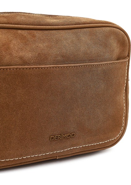 Kadın Taba Uzun Askılı Süet Deri Çapraz Çanta 25WBD252510