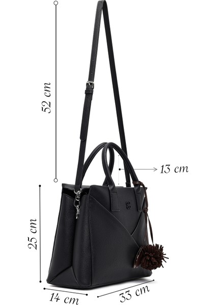 Kadın Siyah Uzun Askılı Aksesuarlı Kol Çantası 25WBD255518 fiyatları