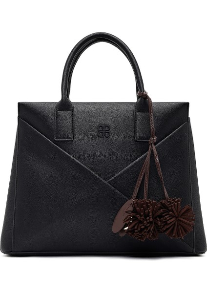 Kadın Siyah Uzun Askılı Aksesuarlı Kol Çantası 25WBD255518 fırsatları