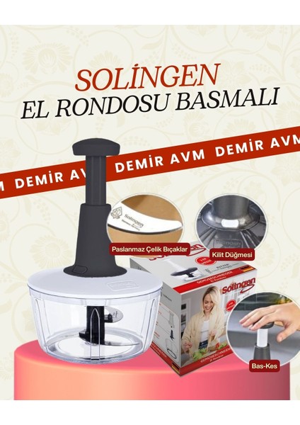 Profesyonel Basmalı El Rondosu – Pratik Mutfak Doğrayıcı fiyatları
