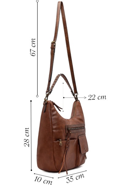 Kadın Kahverengi Uzun Askılı Omuz Çantası 25WBD255318 fiyatları