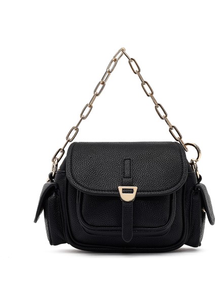 Kadın Siyah Uzun Askılı Mini Omuz Çantası 25WBD2538FT fırsatları
