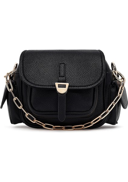 Kadın Siyah Uzun Askılı Mini Omuz Çantası 25WBD2538FT