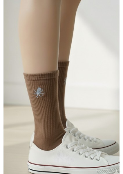 Sevimli Hayvan Nakışlı Renkli Unisex Yazlık Kışlık Soket Casual Pamuklu Çorap