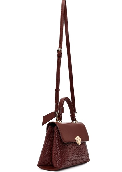 Kadın Kahverengi Uzun Askılı Klasik Kol Çantası 25ABD284614