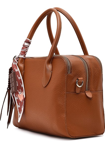 Kadın Taba Uzun Askılı Charmlı Klasik Kol Çantası 25WBD2860FT indirimleri