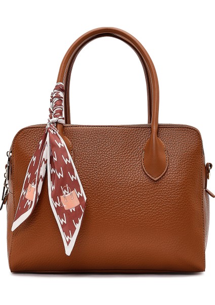 Kadın Taba Uzun Askılı Charmlı Klasik Kol Çantası 25WBD2860FT