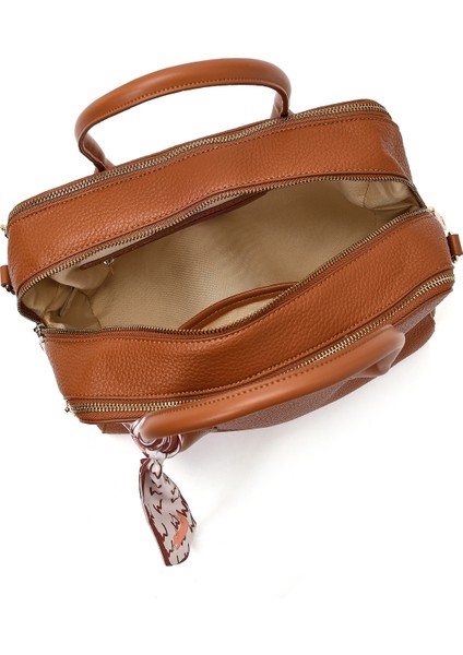 Kadın Taba Uzun Askılı Charmlı Klasik Kol Çantası 25WBD2860FT