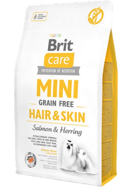 Lzrdwzrd Brit Care 7 kg Mini Irk Deri ve Tüy Hassasiyeti Olan Yetişkin Köpekler Için Tahılsız, Hipoalerjenik Somon ve Ringa Balıklı Kuru Mama