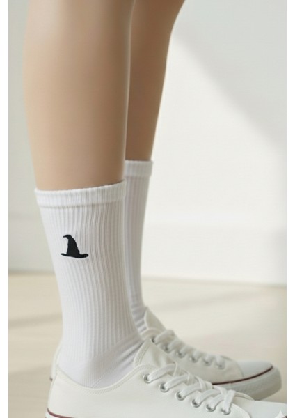 Harry Potter Nakışlı Koleksiyonluk Pamuklu Beyaz Yazlık Kışlık 3 Çift Soket Çorap Seti modelleri