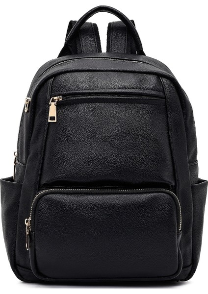 Kadın Siyah Charmlı Sırt Çantası 25WBD2869FT fırsatları