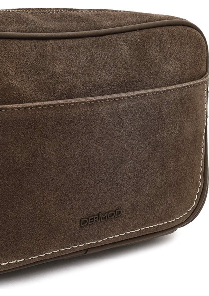 Kadın Vizon Uzun Askılı Süet Deri Çapraz Çanta 25WBD252510