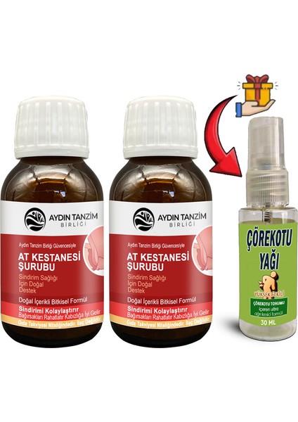 Aydın Tanzim Birliği At Kestanesi Şurubu Gıda Takviyesi 2 Adet + Hediye