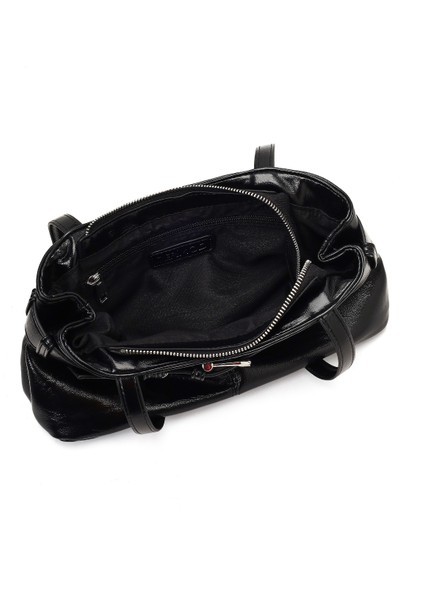 Kadın Siyah Rugan Omuz Çantası 25WBD254216