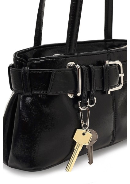 Kadın Siyah Rugan Omuz Çantası 25WBD254216