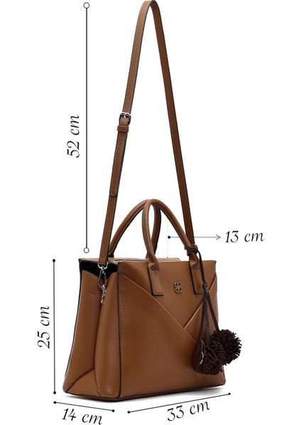 Kadın Kahverengi Uzun Askılı Aksesuarlı Kol Çantası 25WBD255518 fiyatları