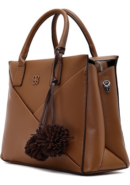 Kadın Kahverengi Uzun Askılı Aksesuarlı Kol Çantası 25WBD255518 indirimleri