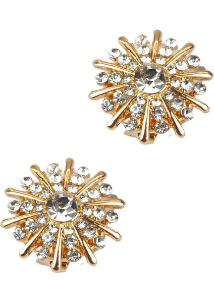 Taş Süslemeli Klips Mekanizmalı Kol Düğmesi