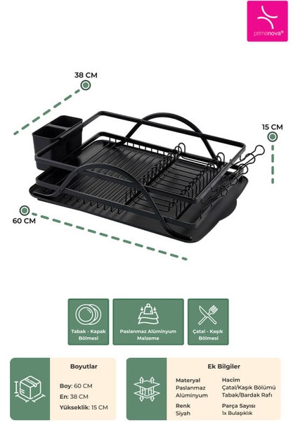 Bianka Paslanmaz Alüminyum Bulaşıklık - Siyah modelleri