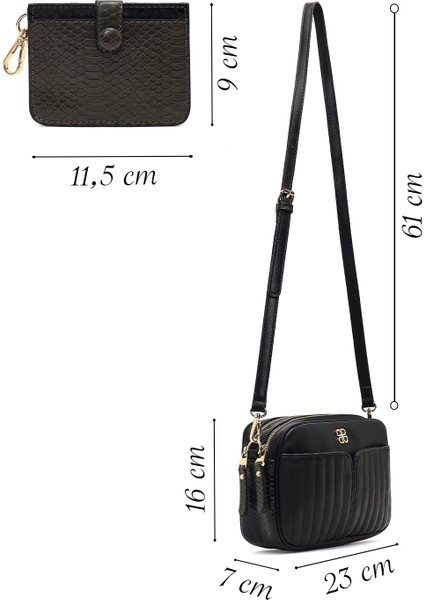 Kadın Siyah Uzun Askılı Çapraz Çanta 25ABD250918 fiyatları