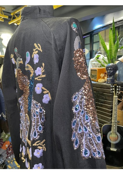 Kadın Kuşlu Taş Işlemeli Pamuk Nakışlı Kimono fiyatları