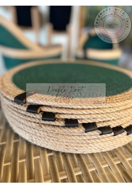 6 Adet Amerikan Servis Supla Tress Jüt Hediyelik Sunum Davet Masa Düzeni