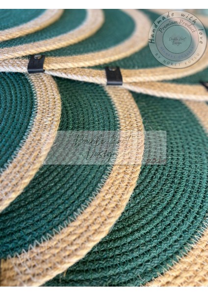 6 Adet Amerikan Servis Supla Tress Jüt Hediyelik Sunum Davet Masa Düzeni modelleri