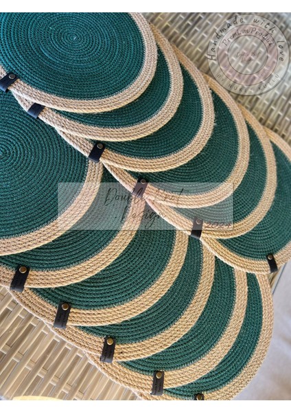 6 Adet Amerikan Servis Supla Tress Jüt Hediyelik Sunum Davet Masa Düzeni indirimleri