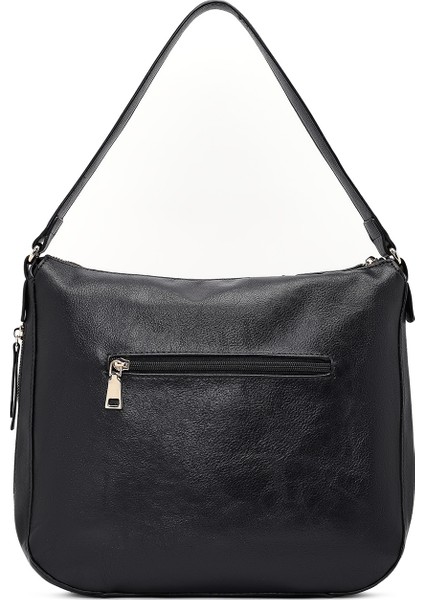 Kadın Siyah Uzun Askılı Deri Omuz Çantası 25WBD255914 modelleri