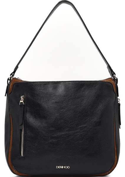 Kadın Siyah Uzun Askılı Deri Omuz Çantası 25WBD255914 fırsatları