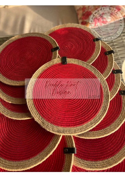 6 Adet Amerikan Servis Supla Tress Jüt Hediyelik Sunum Davet Masa Düzeni fırsatları