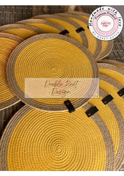 6 Adet Amerikan Servis Supla Tress Jüt Hediyelik Sunum Davet Masa Düzeni fırsatları