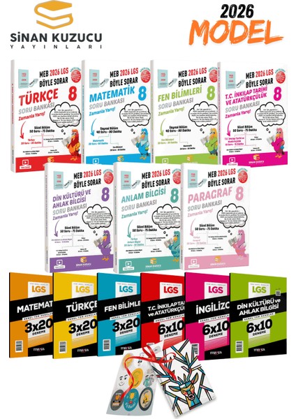 2026 Lgs Sinan Kuzucu Türkçe Matematik Fen Inkılap Din Anlam Paragraf Soru Bankası Seti+Branş Deneme