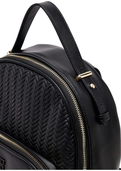 Kadın Siyah Baskılı Sırt Çantası 25ABD285126