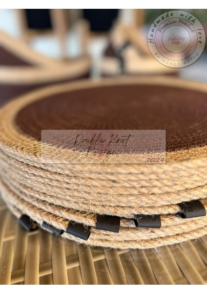 4 Adet Amerikan Servis Supla Tress Jüt Hediyelik Sunum Davet Masa Düzeni