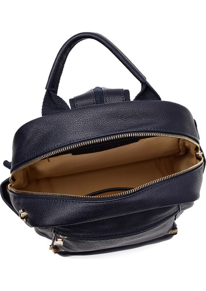 Kadın Lacivert Charmlı Sırt Çantası 25WBD2869FT