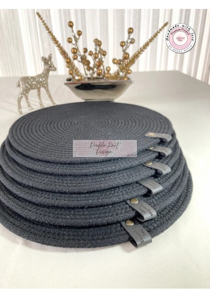 6 Adet Amerikan Servis Supla Tress Jüt Hediyelik Sunum Davet Masa Düzeni modelleri