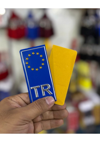 Tr Plaka Sticker 2'li - Türkiye Plaka Sticker - Tr Logolu, Mavi Renk modelleri